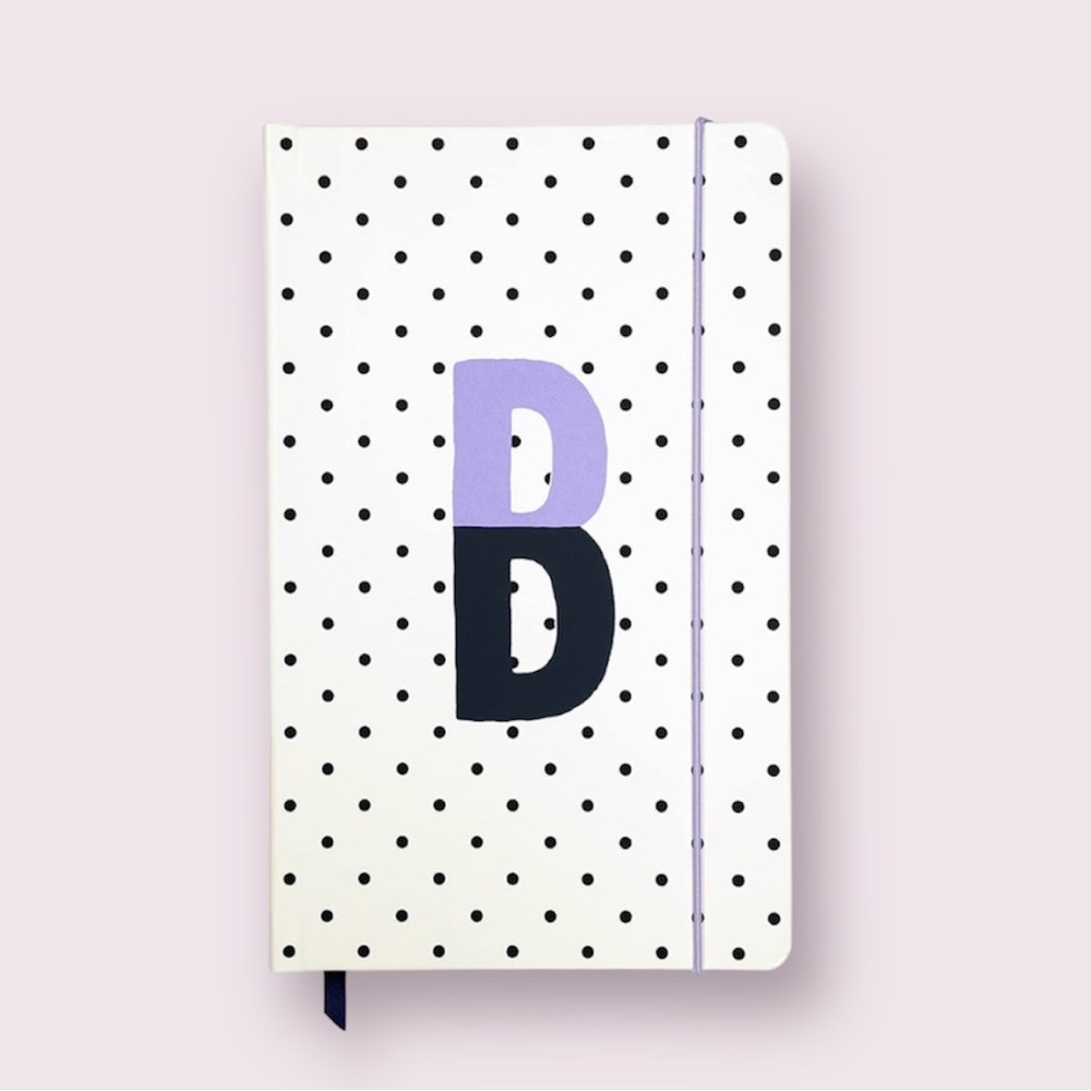 Kate Spade Take Note Large Leatherette Initial “B (Purple)” Notebook